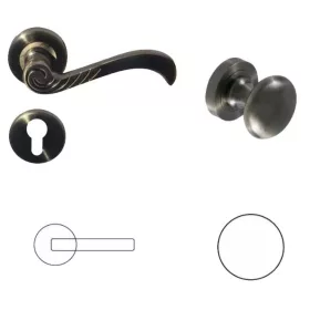 Rose Antiquität PZ Knopf/Knopf mit gescheuertr Oberfläche