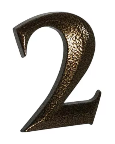2 Număr de casă din bronz antic