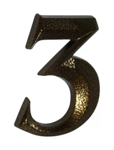 3 Număr de casă din bronz antic