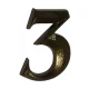 3 Număr de casă din bronz antic