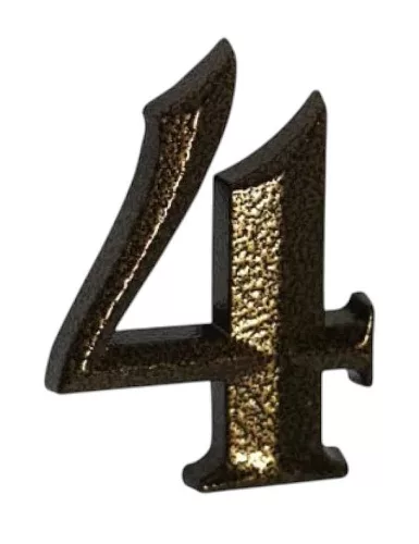 4 Număr de casă din bronz antic