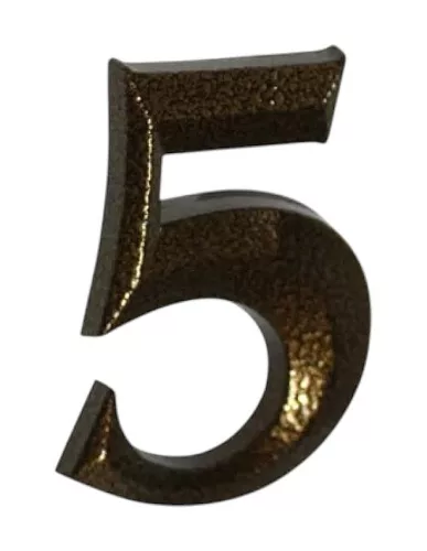 5 Număr de casă din bronz antic