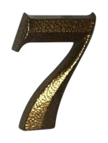 7 Număr de casă din bronz antic