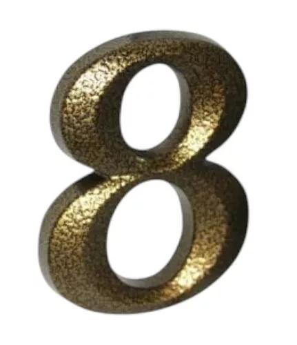 8 Număr de casă din bronz antic