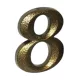 8 Număr de casă din bronz antic