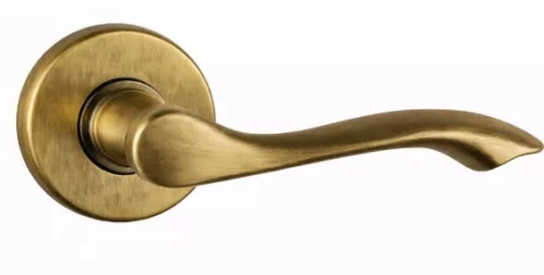 Madeira Okrúhla rozeta Starožitný brúsený povrch Len rukoväť na hornej rozete