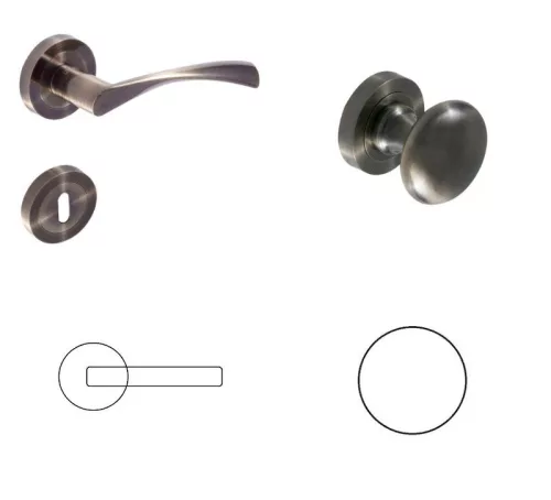 Greta Antic cu suprafață curățată Buton/mâner BB