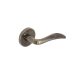 Olive Round Rosette Antique Brushed Surface Only Handle on Upper Rosette