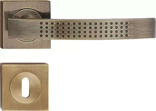 ASTRA ajtókilincs szögletes rozettás antik BB