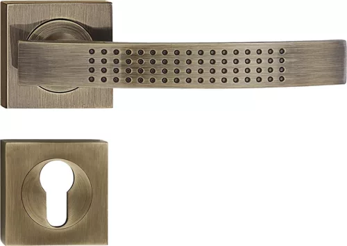 ASTRA ajtókilincs szögletes rozettás antik PZ