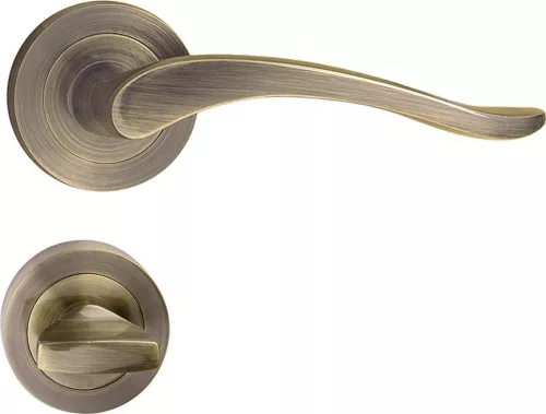 NICOLE/BALEN ajtókilincs kerek lapos antik WC