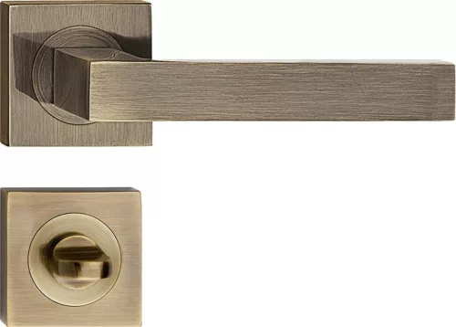 QUBIK ajtókilincs szögletes rozettás antik WC