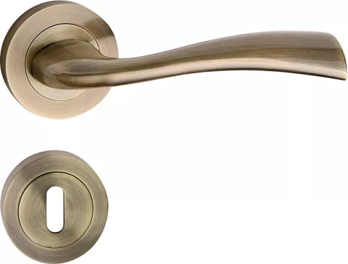 LIBRA ajtókilincs kerek rozettás antik BB