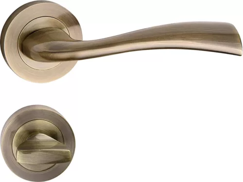 LIBRA ajtókilincs kerek rozettás antik WC