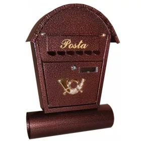   Cutie poștală Spi 2 Suport pentru ziar de dépôt convex arcuit Bronze antic