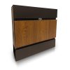 Mailbox Fence Design II. Wood decor Nero-Golden oak