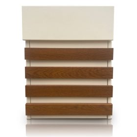 Cutie poștală cu patru linii decor lemn bej-auriu stejar