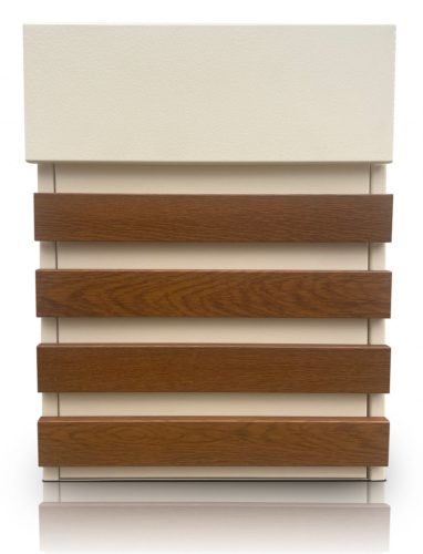 Cutie poștală cu patru linii decor lemn bej-auriu stejar