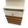 Mailbox Four-Lines Wood Decor Beige-Gold Oak