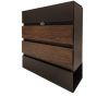 Mailbox Fence Design III. Wood decor Nero-Walnut