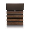 Mailbox Four-Lines Wood Decor Nero-Walnut