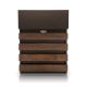 Mailbox Four-Lines Wood Decor Nero-Walnut