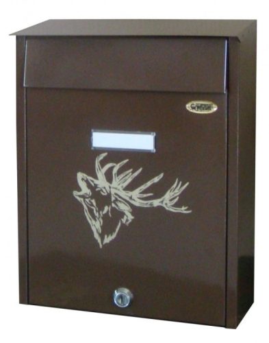 Mailbox Posta II. Deer motive Brown