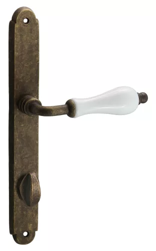 Samoha-Diána Pajzsos Fehér Porcelán Betétes Patinás Antik 88 mm WC