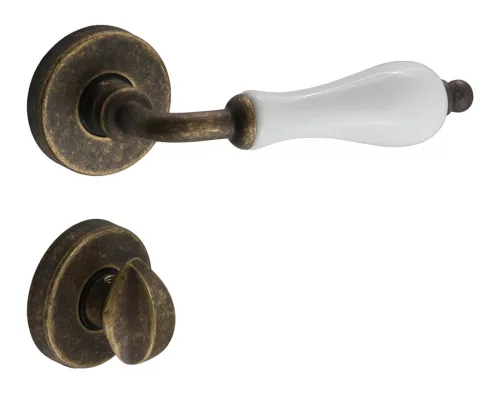 Samoha-Diána Rozetă rotundă Alb Porțelan insert Patina Antic WC