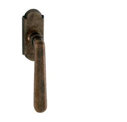 Italian ALT WIEN Patinated antique Large Half window handle with positioning mechanism