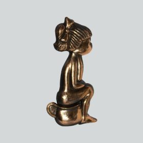 Piktogramm WC Indikator Mädchen Bronze