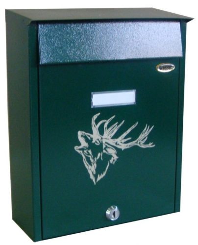 Mailbox Posta II. Deer motive Green