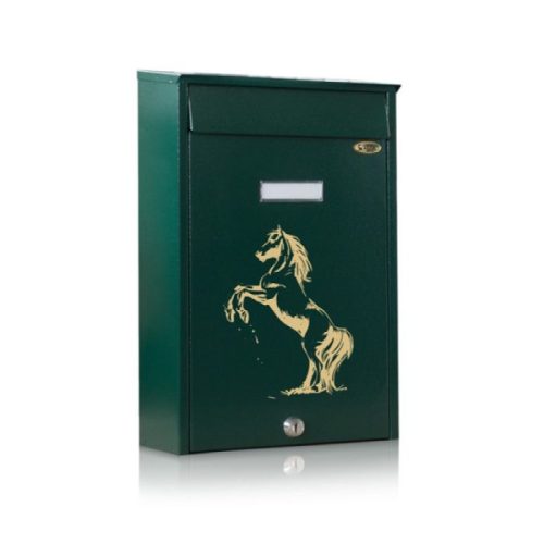 Mailbox Posta II Horse motive Green