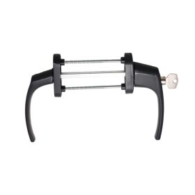 Nagyalakú Ablakfélkilincs Zárható/Sima Pár Antracit