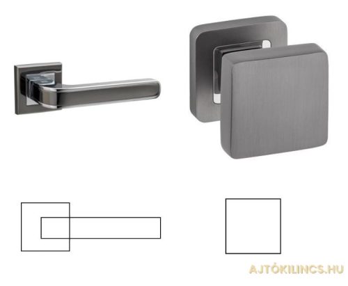 Caroline Anthracite / graphite gray WC Button/Handle