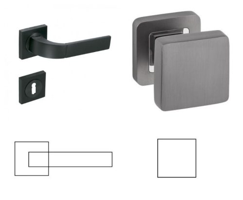 Fox Anthracite / graphite gray WC Button/Handle