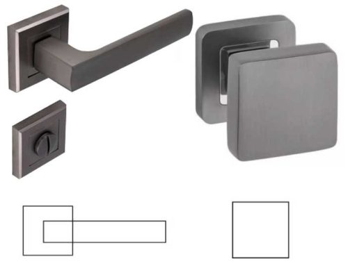 Maffia Quadrat Anthrazit/Graphitgrauer WC knopf/Türknauf