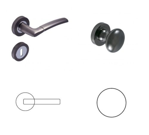 Figo Anthracite / graphite gray PZ Button/Handle