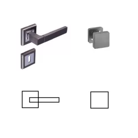 Star Quadrat Anthrazit/Graphitgrauer PZ Knopf/Türknauf