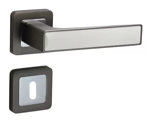 Rozetă pătrată Deco Antracit/Graphit Gri cu inserție albă BB