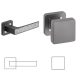 Glamor Square rosetted Anthracite/Graphite Gray with White Crystal Insert BB Button/Handle