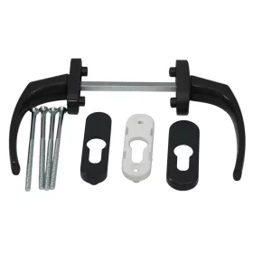 Erkélyajtókilincs Antracit + PZ oválrozetta