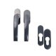 Large window handle Regular/Regular pair Anthracite + PZ Oval rosette