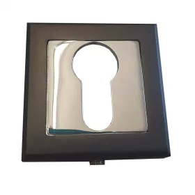   Quadratische Rosette (Star Trend) Anthrazit/Graphitgrau PZ Bottom Top Schlossabdeckung