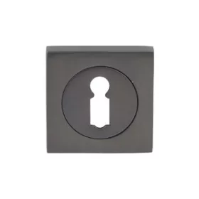   Quadratische Rosette Anthrazit/Graphitgrau BB Schlossabdeckung von unten nach oben