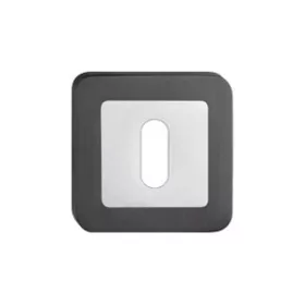   Quadratische Rosette Anthrazit/Graphitgrau BB Schlossabdeckung von unten nach oben