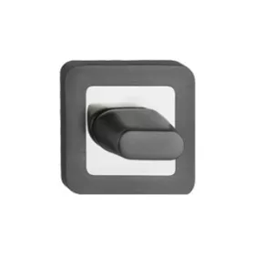   Quadratische Rosette anthrazit/graphitgrau WC Abdeckung unten/oben