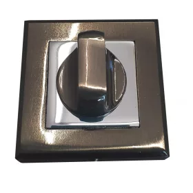   Quadratische Rosette (Star Trend) Anthrazit/Graphitgrau WC Abdeckung unten oben