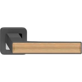   DECO ajtókilincs kerek rozettás grafit + aranytölgy betét BB