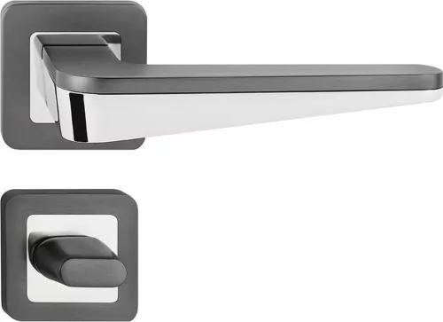 DUO/NYITOTT nyél kerek rozettás grafit WC